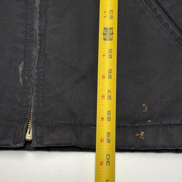 Dickies Jacket Mens XL Black.Gray Full Zip Shop Mechanic Quilted Lined Canvas - Picture 15 of 16